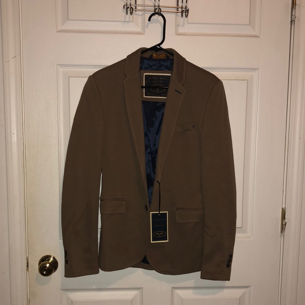 Zara Man Couture Brown Suit Jacket NWT